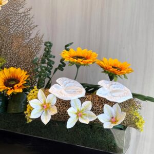 Sunflower & White Anthurium Arrangement
